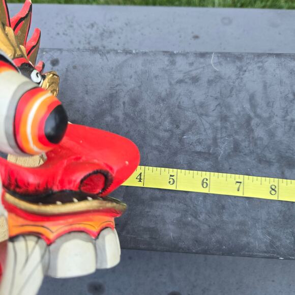 Vintage Indonesian Bali Rangda Hand Carved Wooden Mask Mythology Wall Art - Picture 15 of 16